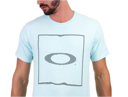 Camiseta Oakley Hexagonal Tee Estampada Masculina - Azul Royal